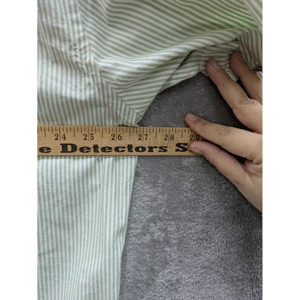 Tommy Hilfiger Short Sleeve Button Down Shirt Mens XXL Green White Striped - Picture 4 of 10